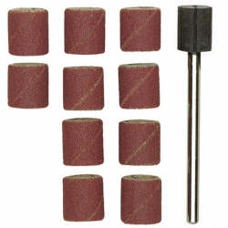 Końcówka szlifierska 10x10 mm Proxxon gr 120 korund + trzpień 10 szt.