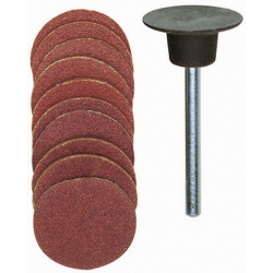 Tarcze szlifierskie 18 mm Proxxon gr 120, 150 korund + talerz [10 szt.]