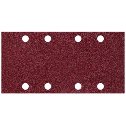 Papier szlifierski 93x185mm Wolfcraft - gr. 40/80/120, perforowany,na rzep [10 szt.]