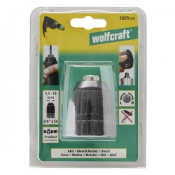 Uchwyt wiertarski szybkomocujący 1,5 - 10 mm Wolfcraft - 10 (3/8) - 24