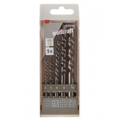 Zestaw wierteł do kamienia HM 4 - 10 mm Wolfcraft [5 szt.]