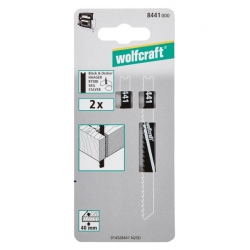 2 brzeszczoty Wolfcraft - uchwyt U, 75 mm - szybkie i zgrubne cięcie