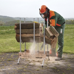 Stojak do cięcia drewna kominkowego Wolfcraft - duży