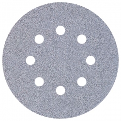 Papier szlifierski 125 mm Wolfcraft - gr. 60, perforowany, na rzep - do farby i lakieru [5 szt.]
