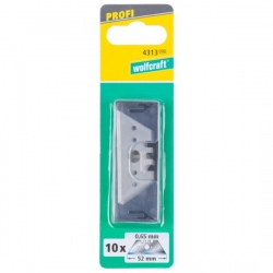 Ostrza trapezowe Profi Wolfcraft, szerokość: 52mm / grubość: 0,65mm (op.10 szt.)
